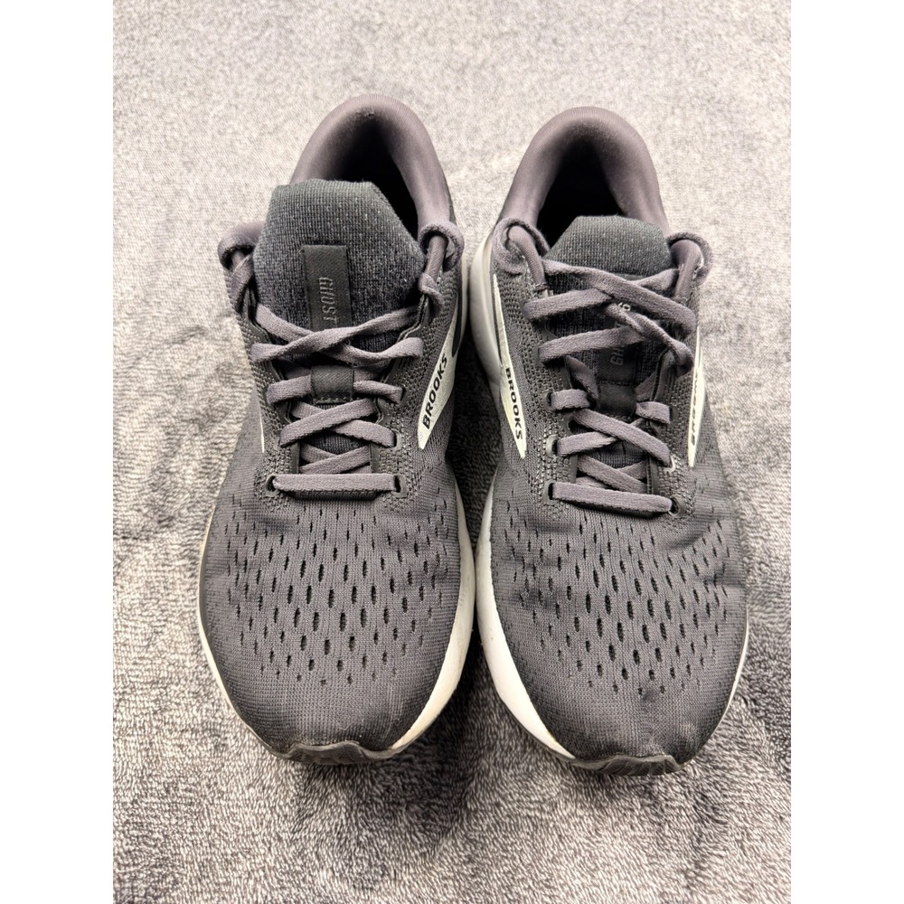 Brooks Ghost 15 Mens 7.5 Grey White Running Shoes 1104181D090 Neutral Cushion